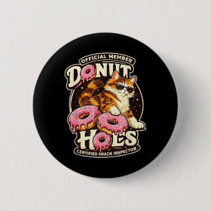 Macaron Rond 5 Cm Club des fans de trous de donut Humour de nourritu
