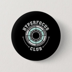 Macaron Rond 5 Cm Club Hyperfocus Cercle de concentration Tsv Tdah S