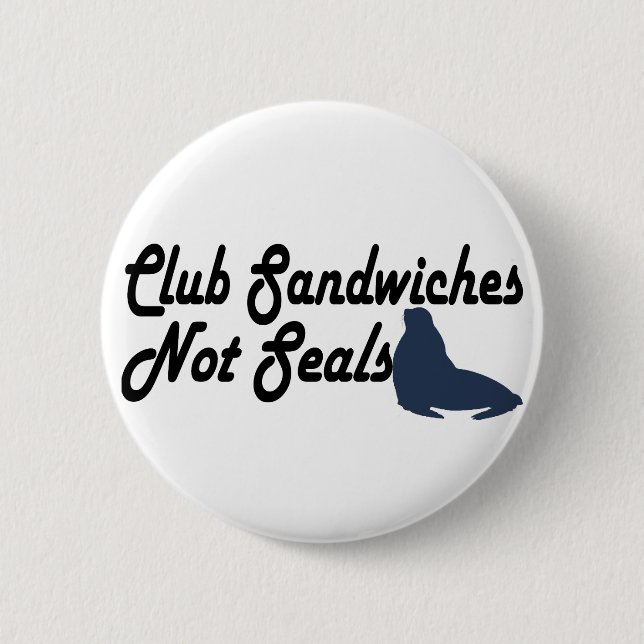 Macaron Rond 5 Cm Club Sandwichs et non sceaux (Devant)