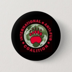 Macaron Rond 5 Cm Coalition internationale d'Anti-Fourrure