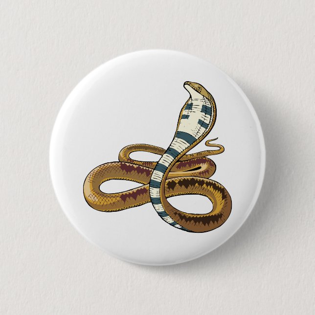 Macaron Rond 5 Cm cobra (Devant)