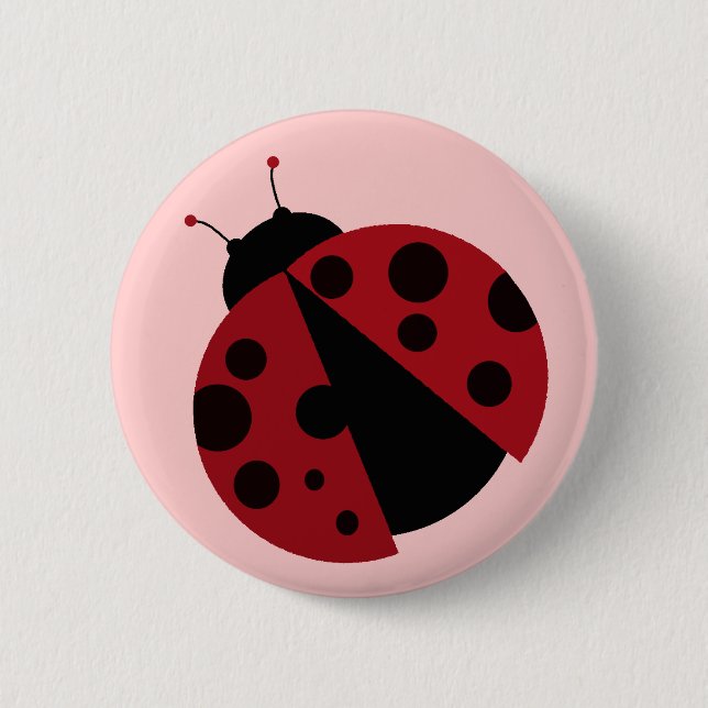 Macaron Rond 5 Cm coccinelle (Devant)