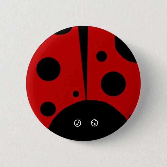 Macaron Rond 5 Cm Coccinelle (Devant)