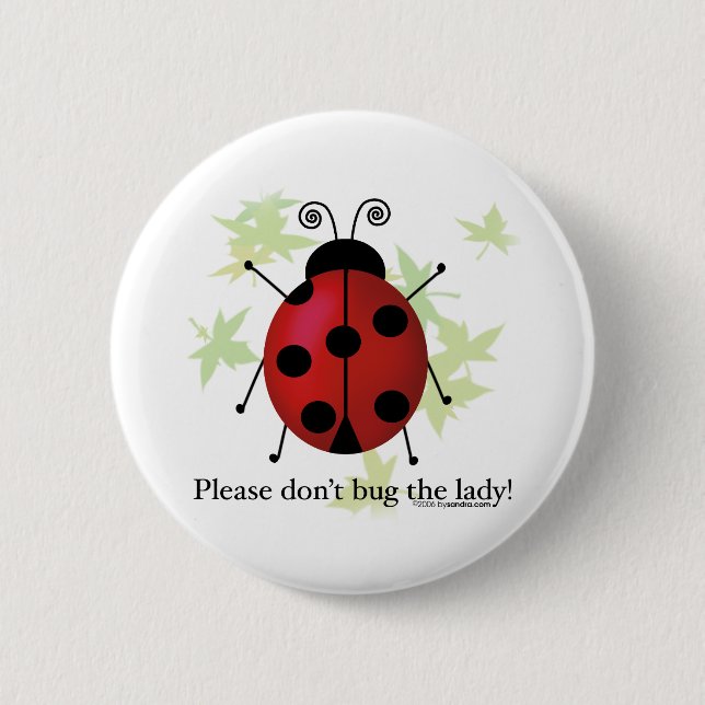Macaron Rond 5 Cm Coccinelle (Devant)