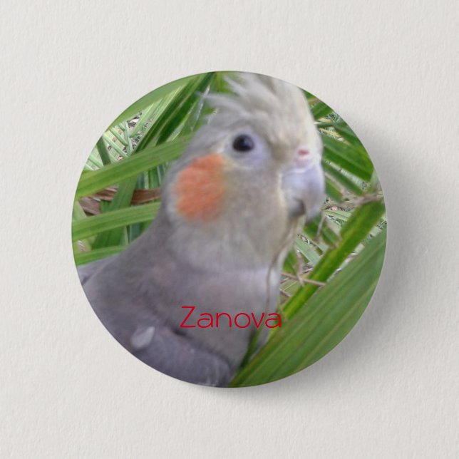 Macaron Rond 5 Cm Cockatiel (Devant)