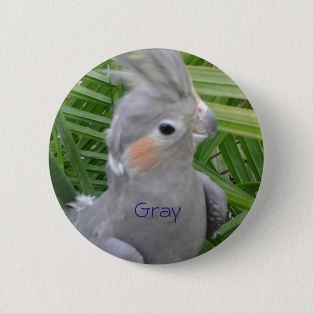 Macaron Rond 5 Cm Cockatiel (Devant)