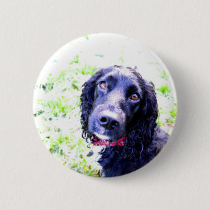 Macaron Rond 5 Cm Cocker Spaniel