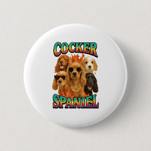 Macaron Rond 5 Cm Cocker Spaniel Copy