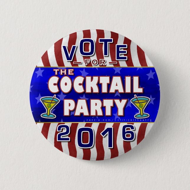 Macaron Rond 5 Cm Cocktail 2016 drôle de parodie d'élection (Devant)