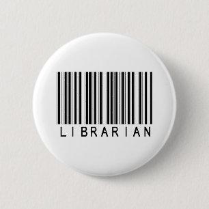 Macaron Rond 5 Cm Code barres de bibliothécaire