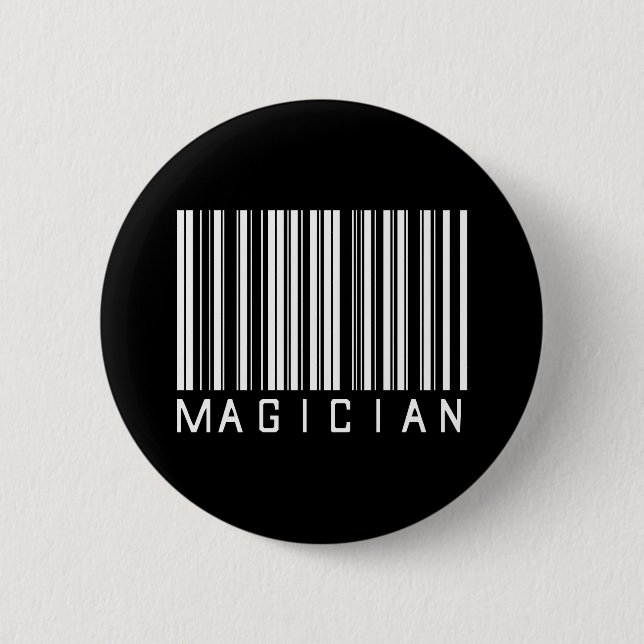 Macaron Rond 5 Cm Code barres de magicien (Devant)
