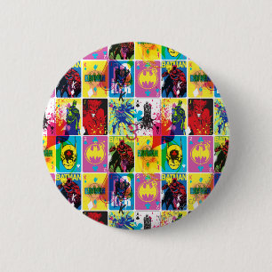 Macaron Rond 5 Cm Code couleur Batman Motif 2