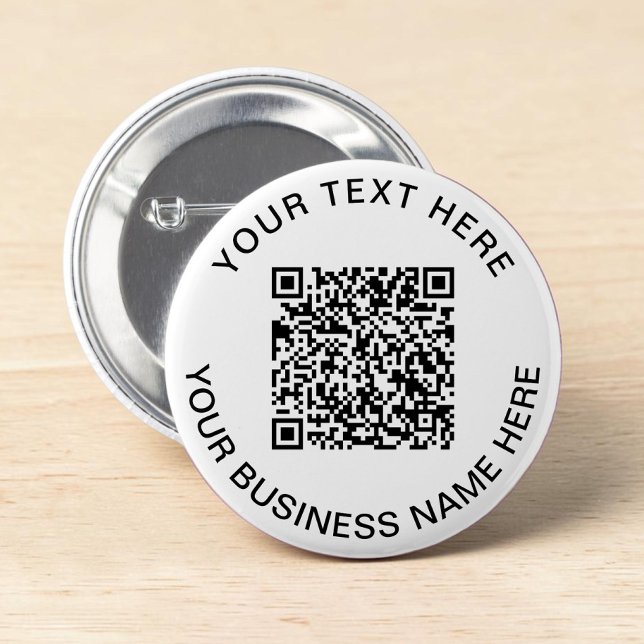 Macaron Rond 5 Cm Code QR promotionnel (QR Code Promotional Button Pin)