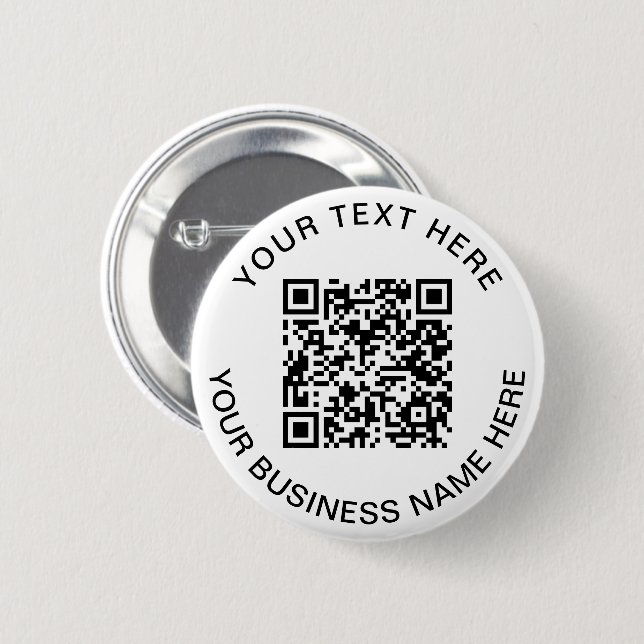 Macaron Rond 5 Cm Code QR promotionnel (Devant & derrière)