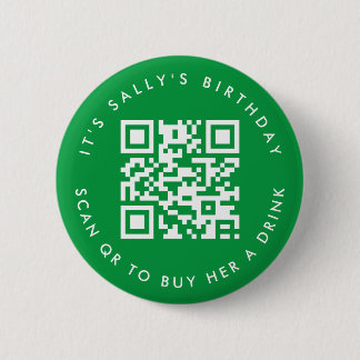 Macaron Rond 5 Cm Codes Qr personnalisés Cash App Anniversaire Pin, 