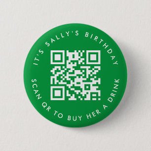 Macaron Rond 5 Cm Codes QR personnalisés Cash App Code Anniversaire,