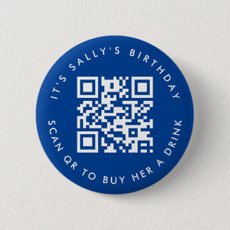 Macaron Rond 5 Cm Codes QR personnalisés Cash App Code Pin d'anniver