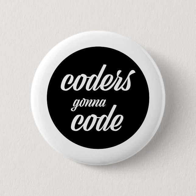 Macaron Rond 5 Cm Codeurs allant coder (Devant)