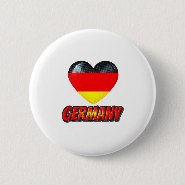 Macaron Rond 5 Cm Coeur Allemagne (Devant)