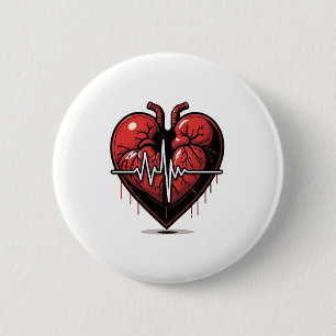 Macaron Rond 5 Cm Cœur Anatomique avec Battement de Vie 