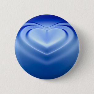 Macaron Rond 5 Cm Coeur bleu