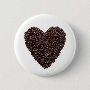 Macaron Rond 5 Cm Coeur café