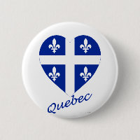 Coeur de drapeau du Québec avec le nom