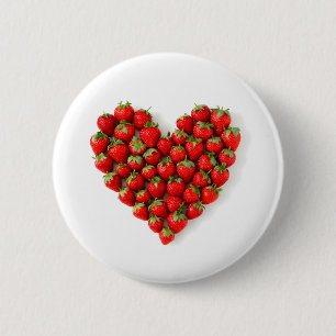 Macaron Rond 5 Cm Cœur de Fraise