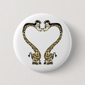 Macaron Rond 5 Cm Coeur de Giraffee de Saint-Valentin