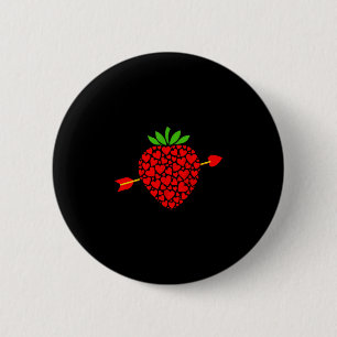 Macaron Rond 5 Cm Cœur de la Saint-Valentin fraise flèche drôle coup