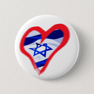 Macaron Rond 5 Cm Coeur de Luv Israël