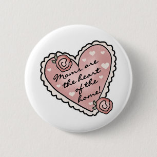 Macaron Rond 5 Cm Coeur de maman de la maison