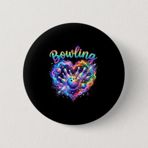 Macaron Rond 5 Cm Cœur de quille coloré amateurs de quille bowler