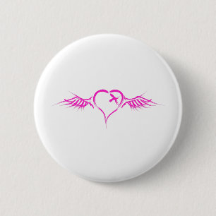 Macaron Rond 5 Cm Coeur de vol