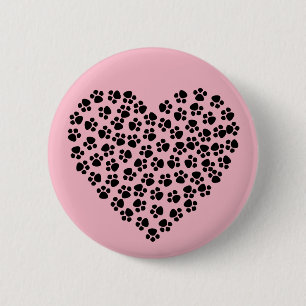 Macaron Rond 5 Cm Coeur d'empreinte