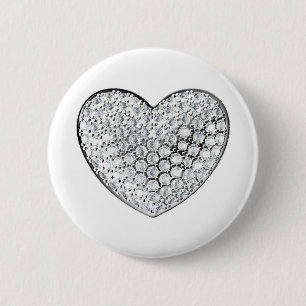 Macaron Rond 5 Cm Coeur diamant
