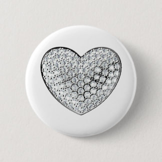 Macaron Rond 5 Cm Coeur diamant
