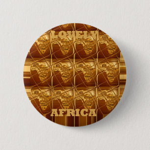 Macaron Rond 5 Cm Coeur d'or de l'Afrique