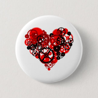 MACARON ROND 5 CM COEUR MÉCANIQUE DE STEAMPUNK