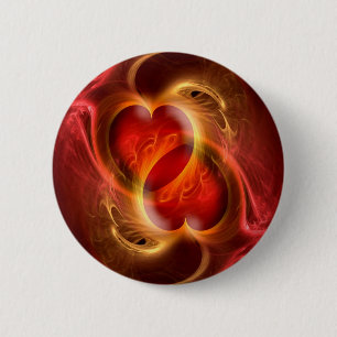 Macaron Rond 5 Cm Coeur par coeur dans l'amour