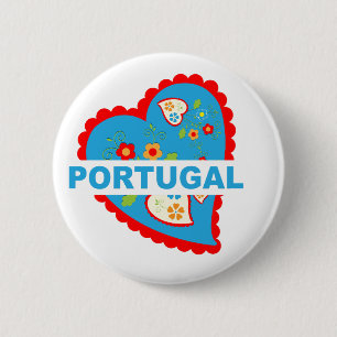 Macaron Rond 5 Cm Coeur portugais joyeux