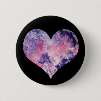 Macaron Rond 5 Cm Coeur rose et pourpre