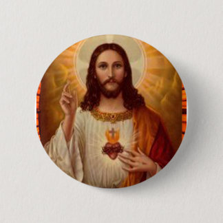 MACARON ROND 5 CM COEUR SACRÉ DES PRODUITS PERSONNALISABLES DE JÉSUS