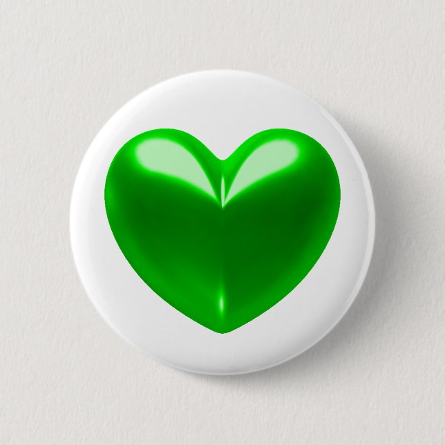 MACARON ROND 5 CM COEUR VERT (Devant)
