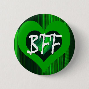 MACARON ROND 5 CM COEUR VERT