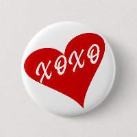 Coeur XOXO Baisers Hugs Pin Saint Valentin