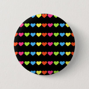 Macaron Rond 5 Cm Coeurs au néon