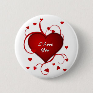 Macaron Rond 5 Cm Coeurs d'amour