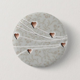 Macaron Rond 5 Cm Coeurs de cuivre