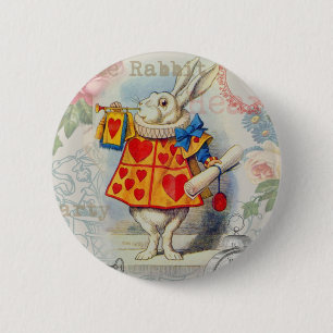 Macaron Rond 5 Cm Cœurs de Lapin Blanc Alice Classique